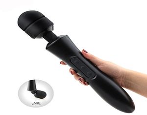 Sexleksaker för kvinnor AV Magic Wand Massager USB Oral Clitoris Vibrators Body Massager Exotic Accessories Par Toys SH1907302629842