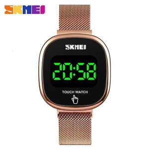 SKMEI 1589 Squart Dial Creative Magnetic Buckle montre homme Simple LED Watches For Men Women Waterproof Date Digital Wristwatch 240428