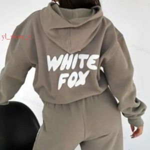 Sweatshirts WF-Women Women's Hoodies Letter Print 2 Piece Outfits White Foxs Hoodie Sweats Sweatshirt and Pants Set Tracksuit Pullover Hooded 4057