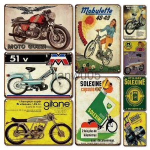 Pintura de metal motocicletas vintage placa de metal sinal de lata