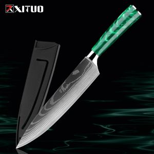 Kockkniv, 8 tum professionell kökskockkniv tyskt tyskt rostfritt stål Ultra skarp kökskniv kockar knivar ergonomiskt handtag