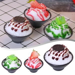 Dekorativa blommor Artificial Ice Cream Bowl Dessert Food Decoration POGRAPHY PRO SIMULATION CAKE MODEL TEA Bord