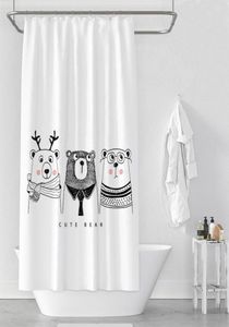 Cartoon Bear Presh Curtains Nordic Waterproof Bathroom Broomna zasłony prysznicowe 100 poliestrowy cyfrowy nadruk łazienki do domu DEC6420390