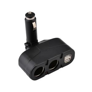 Nowy DC 12V 60W Papierosek papierosów 2-drogi podwójny adapter USB Wtyczka 90 stopni Składana dla samochodu SUV-ie na pojazd terenowy