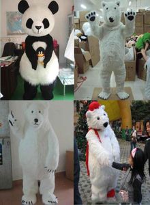 2017 Factory made Lovely Polar Bear Mascot Costume Adult Size Animal Theme White Bear Mascotte Mascota Outfit Suit Fancy Dress2828402