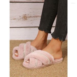 カジュアルシューズ2024Women's Plush Slipper