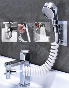 Wasserhahn externer Duschkopffilter Hand Toilette Wasserhahn flexibler Anzug tragbares Waschhaar Haus Küche Spüle Wasserhahn Wasser sparen 2103302020780