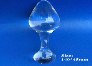 1445 cm Nuovo stile Crystal Glass Dildo Penis Assore Plug del sedere INAZIO DILDO INACS Sex Toys for Men Balls Vaginal Gay Beads per adulti Y17335434