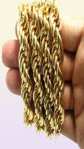 NETTAGLIA DELLA CATANA GOLD 18K METALE DI SPECIO 10 MM Spesso 90 cm Neckace a catena lunga86450864654577