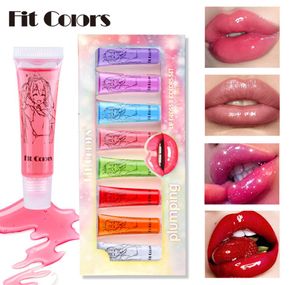 Fit Colors Make -up 8 Farbe Lippen pralle Gloss Feuchtigkeitscreme Reparatur Lippen Extreme Volumen Essence Lippen Enhancer Lipgloss Set9253561