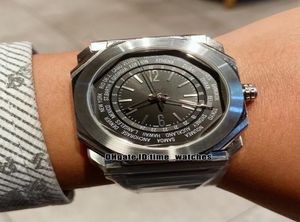 Novo Timer de 41 mm Octo Roma World 103481 Quartz masculino Black Dial Bracelete de aço inoxidável High Quality Gents Sports Watches 10 Co9074529