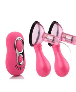 7 Frequenz vibrierende Nippelsauger Elektro Vibrator Massage Stimulator Vergrößerungsvergrößerung Sexspielzeug für Frau Vibratoren6572117