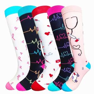 Strumpor Hosiery Compression Socks for Women Men Medical Prevention of Varicocele Edem Nursing Socks Outdoor Sports Running Basketball Bicycle Y240504