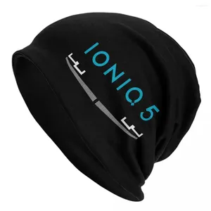 Berets Ioniq 5 Iconic Front Grill And Logo In Blue Warm Knitted Cap Hip Hop Bonnet Hat Autumn Winter Outdoor Beanies Hats For Unisex