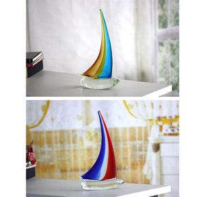 Sailing Ship Lucky Personalized Carved Gss Decoration Crafts Ornaments with 2 Colors for Christmas Gift283R3592920
