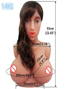Big Breast Oral Sex Doll Head Torso Japanese Realistic Silicone Sex Dolls Robot enorma bröst mastutbator för man äkta vuxen sexig dol9242219