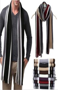 New Winter Scarves Men Classic Cashmere Shawl Warm Fringe Stripe Tassel Long Soft Wraps 8Colors Fashion 6884366