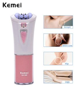 Cała kemei depilacyjna elektryczna epilator Kobiety Usuwanie włosów do ciała twarzy pod pachami pod pachami depiladorowanymi światłem S407439969