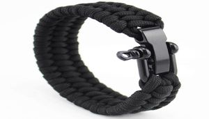 Charm Bracelets Arrival Mens Stainless Steel Anchor Shackles Black Leather Bracelet Surf Nautical Sailor Men Wristband Fashion Jew7121173