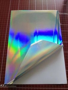 Espessura de mícrons A4 Blank Hologram Silver Sticker Label Paper para impressora a laser de alta qualidade profissional camada especial WRAP4511808