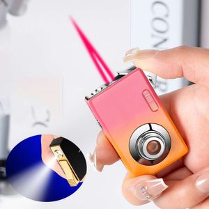 Creative Lighter Camera Modeling Metal Without Gas Windproof Red Flame Lighter