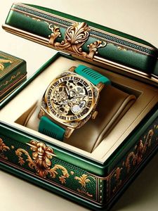 Zegarek na rękę Męskie mechaniczne puste modne retro Luminous Business Rekret w pełni automatyczny męski opaska H240504