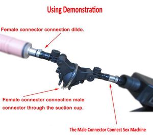 Sex Machine Gun Attachment Fixed Bracket Female Connector Male Connector For Masturbator With Suction Cup Sex Machine Gun Acce5508166