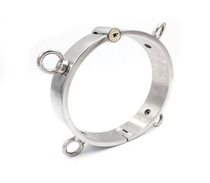 Bondage Metall Pressing Lock Hundekragen Manschetten Shackle Slave Zurückhaltung Hals Ring R561929172