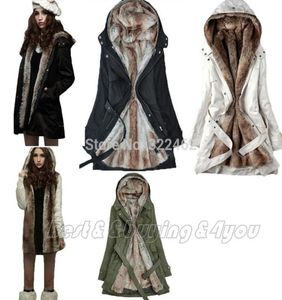 Wholewomens Fur Hoodies Ladies Winter Warm Long Coat Jacket Closes Factory Whole Sxxxl on 7004584