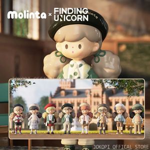 Molinta School Time Series Blind Box Toys Kawaii Guess Bag Mystery Mistery Doll Anime Figur Desktop Ornament Girls Gift 240426