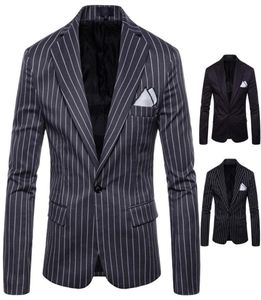 M4XL Spring Autumn Striped Design Blazer Unique Mens Blazers Mens Blazer Jacket Slim Fit Jaqueta Fashion Suit Men Coats Casual J15064050