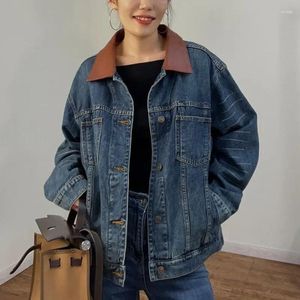 Женская куртка Jackets Straight Женщины контрастируют цвето