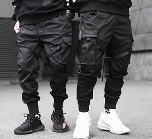 Aelfric Eden Ribbons Hip Hop Cargo Pants Men Black Pocket Streetwear Harajuku Techwear Pants Trousers Harem Joggers Sweatpants 2012699086