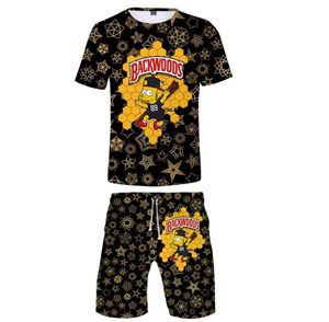 Cibi divertenti backwoods miele berry due pezzi set di uomini hip hop casual magliette cortometraggi sportivi abiti da marca di moda 2206167308236