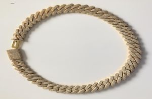 19 mm voll gefrorene schwere kubanische Ketten Halskette Stecker Setting Halskette Mode Hip Hop Schmuck Herren Kubanische Verknüpfungskette 8261112