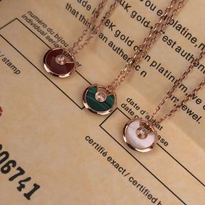 Designers Gold Pendant Necklace Fashion Womens 925 sterling silver Charm Jewelry Small turquoise Stone Amulet Temperament Clavicle Chain Gift Girlfriend Neck Box