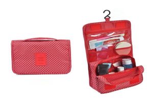 Drop Ship Hanging Travel Cosmetic Bag Women Dragkedjan sminkar Polyester High Capacity Makeup Case Handbag Organizer Storage Wash9079719