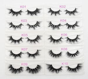 Mink rzęsy Fuluffy Cruety 100 3D NORKILESS 3D EYEYLASH VENDOR K SERIING Mink Lash4648110