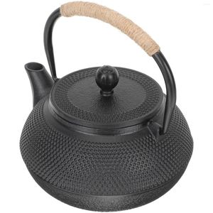 Dinnerware Sets Small Cast Iron Vintage Decorative Teapot Teaware Tetsubin Office Home With Handle Metal Desktop Kettle