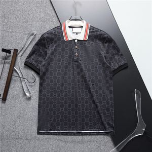 Designerskie koszule polo męskie koszule Polos Men Tees Klasyczne wielokrotne lapy krótkie rękawy oraz haft biznesowy bawełniany oddech M-3xl#163