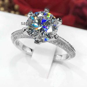 Wollet Ajustável Solitaire colorido de 1ct 925 Prata de prata esterlina Eternity Engagement Moissanite Ring