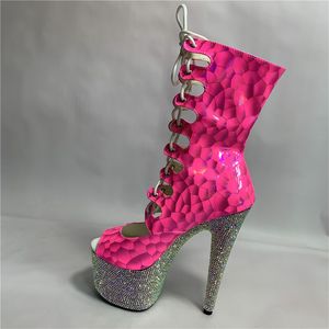 20 cm damskie buty Joker stiletto buty wodoodporne Europe i Stany Zjednoczone Sole Diamond Super High Heels Low Tube