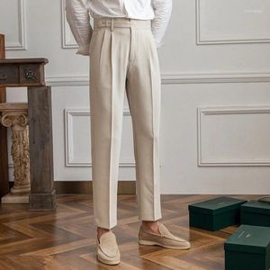 Pantaloni da uomo italiano napoli uomini ad alta vita per pantaloni primaverili estate coreano di moda casual maschile y2k