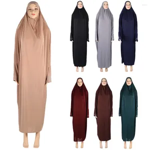 エスニック服フルカバーイスラム教徒の祈りオーバーヘッドヒジャーブ衣服ロングキマーマキシドレスEid Ramadan Burqa Kaftan Robe Arabic Islam Nikab