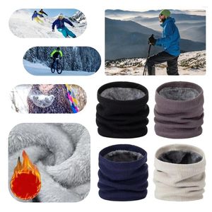 Bandanas Winter Ski Mask Bandana Scarf Windproof Knitted Warm Neck Gatier For Women Men Warmer Hiking Cycling Fleece Headband