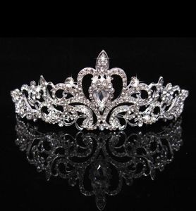 Nuovissimo matrimonio da sposa Crystal Rhinestone Capelli Princess Crown Comb Tiara Prom Pageant 1 PC HJ2251365076