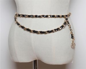 Braided Chain Casual PU Leather Metal Belt Waist Stylish Personality Women Dress Decoration Thin Waistband J1209 IOZO8506170