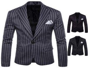 M4XL Spring Autumn Striped Design Blazer Unique Mens Blazers Mens Blazer Jacket Slim Fit Jaqueta Fashion Suit Men Coats Casual J15644573