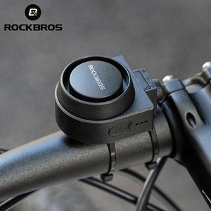 Rockbros Bicycle Bell Type-C Anti Theft Electric Horn Wireless Remote Control IPX5 Bike Hidden Installation Bicycle Accessory 240418