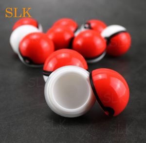 Slick Oil Silicone Containrar Silikon Jar Dab Wax Containers återanvändbara 6 ml Mini Red Black Ball Storage Box2467485